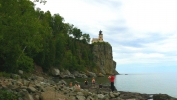 PICTURES/Split Rock Lighthouse - Two Harbors MN/t_On Beach With LH As Background3.JPG